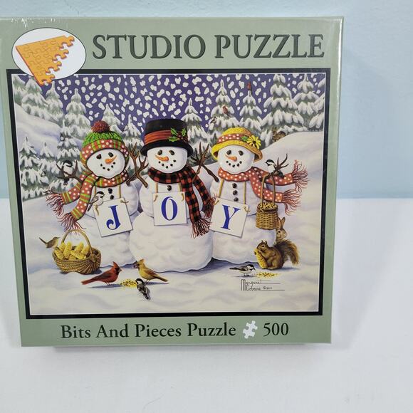 Joyful Trio Snowmen Bits & Pieces Jigsaw Puzzle 500 Piece 16"x20"  72722-2M5 - Picture 4 of 4